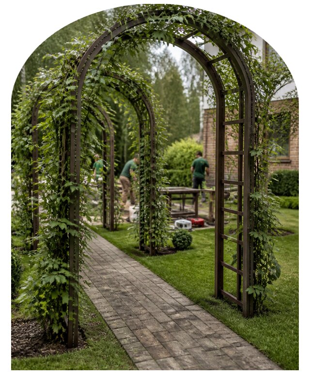 Арки и шпалеры на участке в Южноуральске от 8639 р. | Метпроект-Жрк